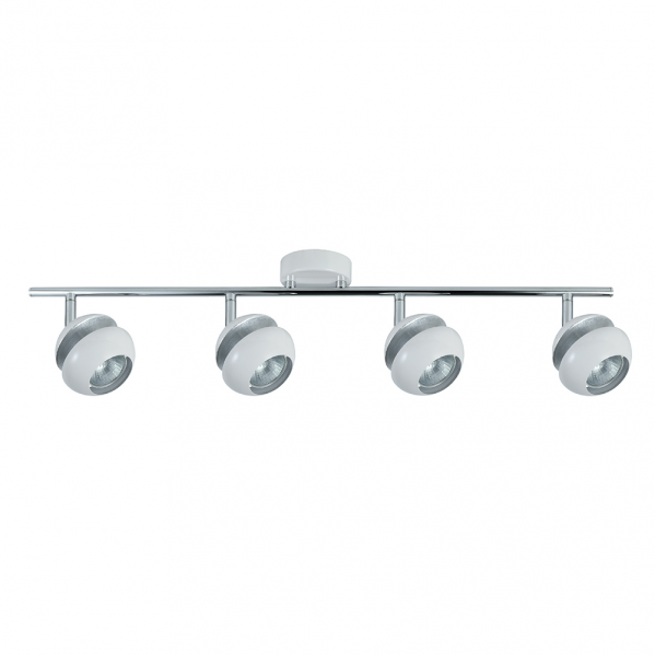Regleta Beethoven 4xgu10 Blanco/plata 14x69,5x8,5 Cm