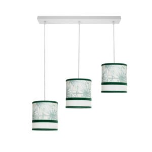 Regleta Caledonia 3xe27 Blanco/verde Regx65x16cm
