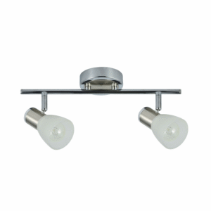 Regleta Cholo 2xe14 Cromo/niquel 16x36,5x10 Cm