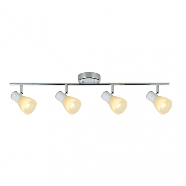 Regleta Cholo 4xe14 Blanco/cromo 16x69,5x10 Cm