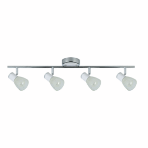 Regleta Cholo 4xe14 Blanco/cromo 16x69,5x10 Cm
