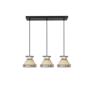 Regleta Constantinopla 3xe27 Beis/rojo Regx68x20cm