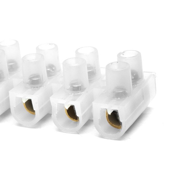 Regleta Ficha De Empalme 15a/12mm2 Pe Semitransparente 12 Fichas Flexible Y Facil Cortar