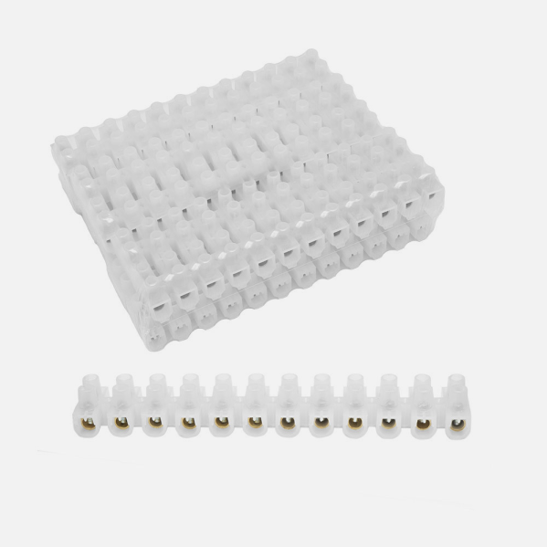 Regleta Ficha De Empalme 60a/25mm2 Pe Semitransparente 12 Fichas Flexible Y Facil Cortar