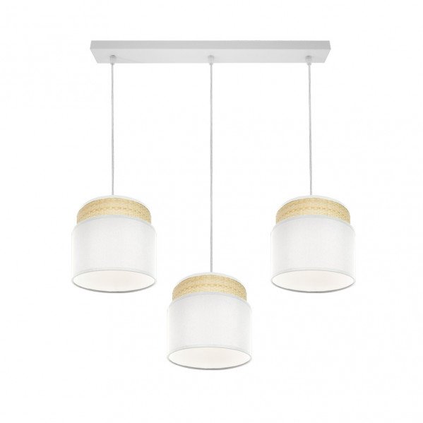 Regleta Kandy 3xe27 Natural/blanco Regx68x19 Cm