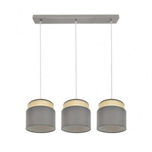 Regleta Kandy 3xe27 Natural/gris Regx68x19 Cm