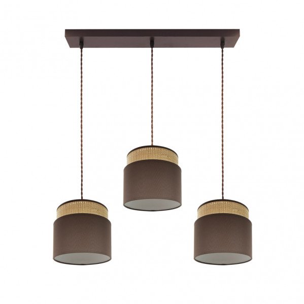 Regleta Kandy 3xe27 Natural/marron Regx68x19 Cm