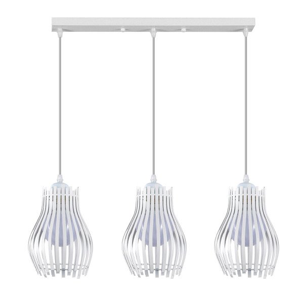 Regleta Ragusa Blanca 3xe27 Regx64x16cm