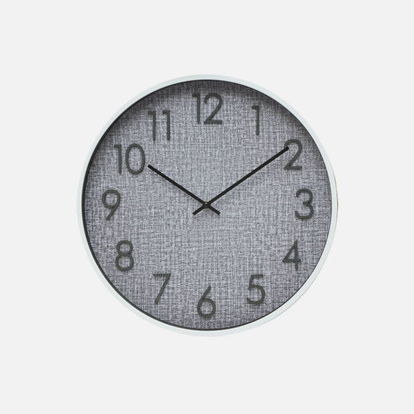 Reloj De Pared Higueron Blanco/gris 40x40x4 Cm Movimiento Continuo