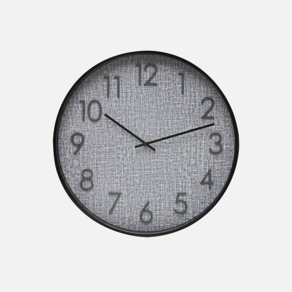 Reloj De Pared Higueron Negro/gris 40x40x4 Cm Movimiento Continuo