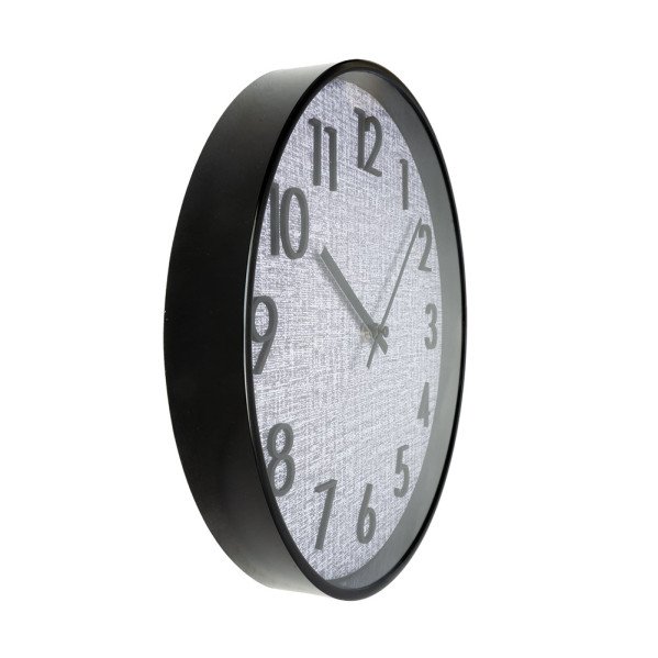 Reloj De Pared Higueron Negro/gris 50x50x5 Cm Movimiento Continuo