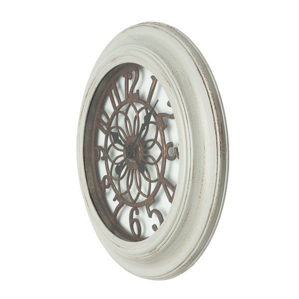Reloj De Pared Kumico Blanco 58d Agujas Retro Industrial Gran Tamaño