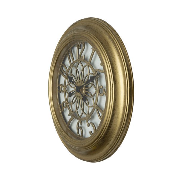 Reloj De Pared Kumico Oro 58d Agujas Retro Industrial Gran Tamaño