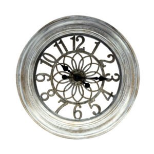 Reloj De Pared Kumico Plata 58d Agujas Retro Industrial Gran Tamaño