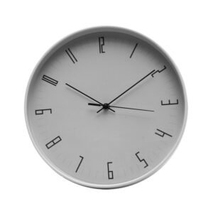 Reloj De Pared Lemur Gris 30d Mov.continuo