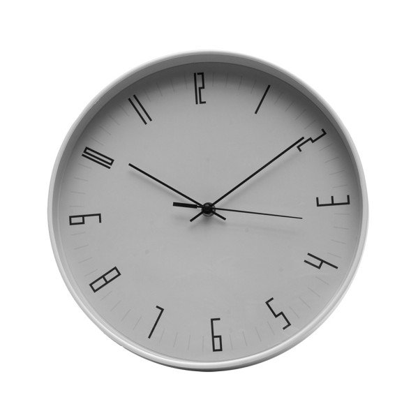 Reloj De Pared Lemur Gris 30d Mov.continuo