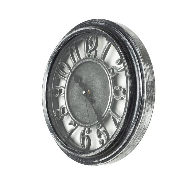 Reloj De Pared Limbo Negro / Plata 33d Mov.continuo