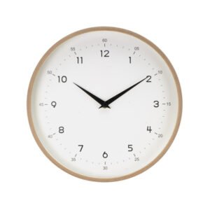 Reloj De Pared Ricoti Madera/blan 30d Mov.continuo
