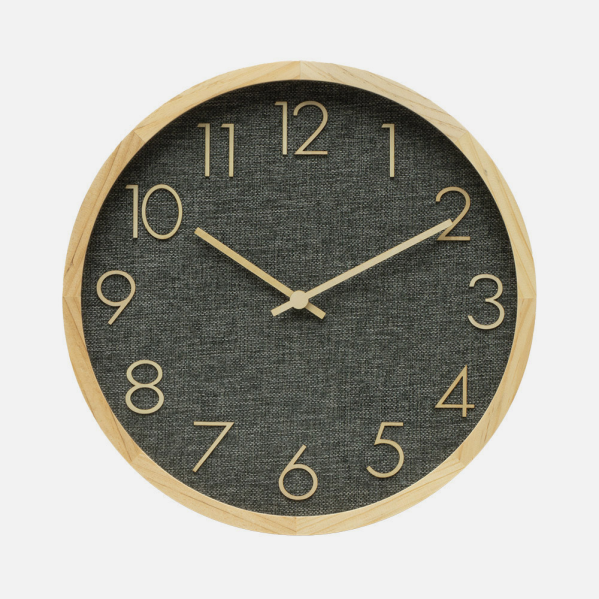 Reloj De Pared Rosellon Haya/gris 40x40x4,5cm Mov Continuo