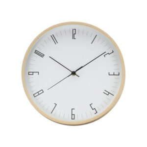 Reloj De Pared Spider Madera/blan 30d Mov.continuo