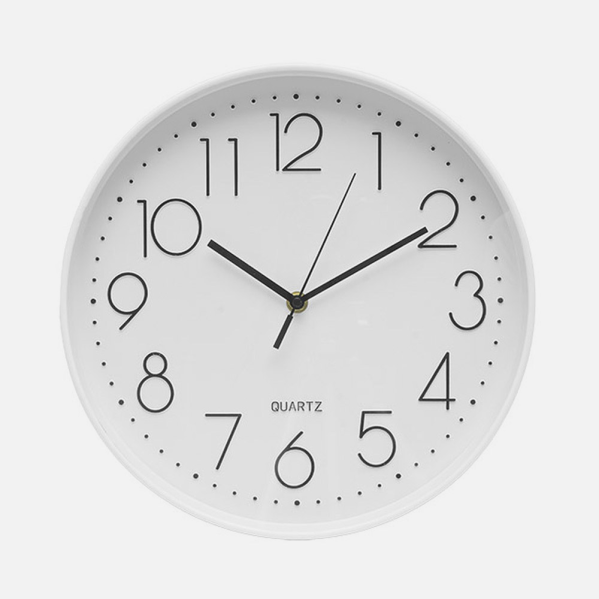 Reloj De Pared Tiempo Blanco 30d Mov.continuo