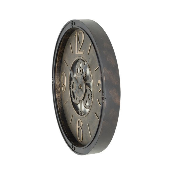 Reloj De Pared Torrox Cuero 50x50x5 Cm Movimiento Continuo