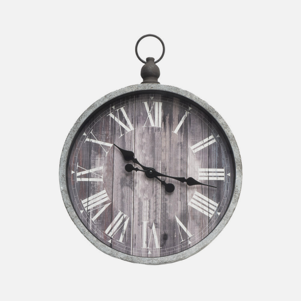 Reloj De Pared Velvet Rustico 44x37,5x6cm Agujas Retro