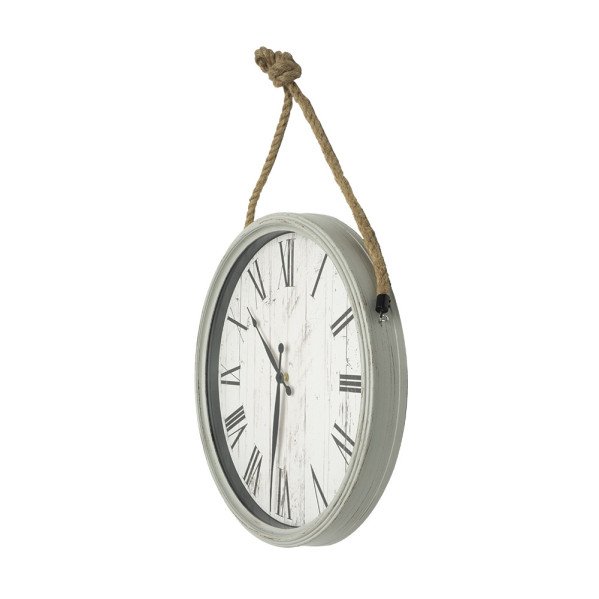 Reloj De Pared Zaman Blanco 50d C/cuerda Agujas Espada