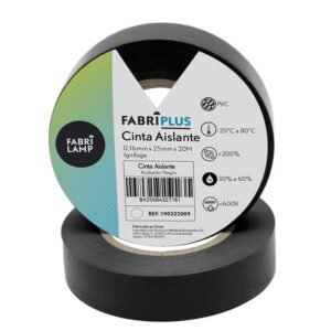 Rollo Cinta Aislante Ancha Pvc Negra 25mmx20m Para Electricista Flexible Y Duradera