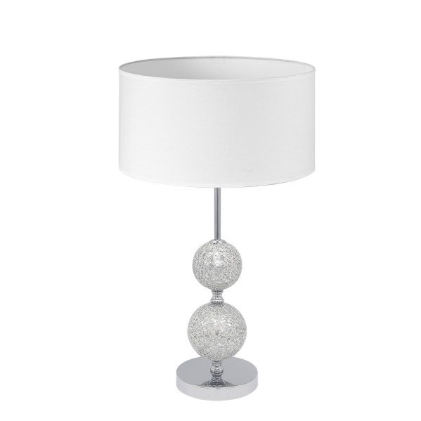Sobremesa Salaria 1xe27 Cromo Pantalla Blanca 35d