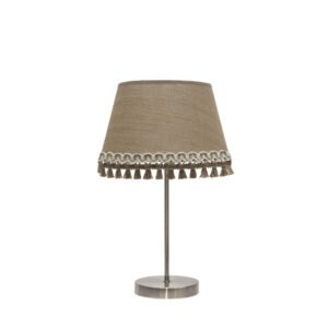 Sobremesa Ada 1xe14 Cuero/arena 43x25x25 Cm