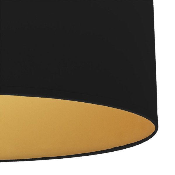 Sobremesa Alto Anuska 1xe27 Negro/negro-oro 62x30x30 Cm