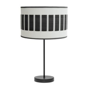 Sobremesa Alto Ivanna 1xe27 Negro/blanco-madera Negra 62x30x30 Cm