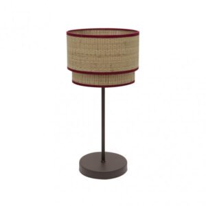 Sobremesa Alto Roque 1xe27 Natural/rojo 60x30x30 Cm