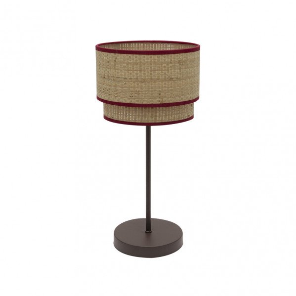 Sobremesa Alto Roque 1xe27 Natural/rojo 60x30x30 Cm