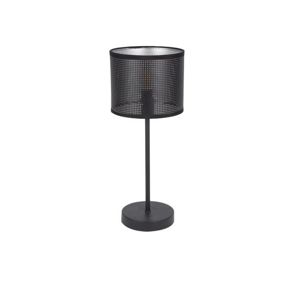 Sobremesa Anastasia 1xe14 Negro/negro-plata 42,5x17x17 Cm