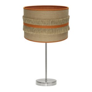 Sobremesa Grand Natalia 1xe27 Niquel/saco-naranja 62x30x30 Cm