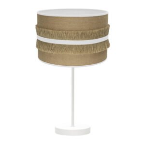 Sobremesa Grande Natalia 1xe27 Blanco/saco-blanco 62x30x30 Cm