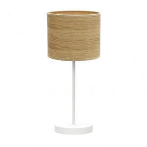 Sobremesa Jerte 1xe14 Blanco/madera Clara 42x17x17 Cm