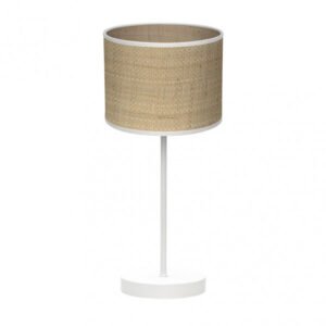 Sobremesa Jerte 1xe14 Blanco/natural 42x17x17 Cm