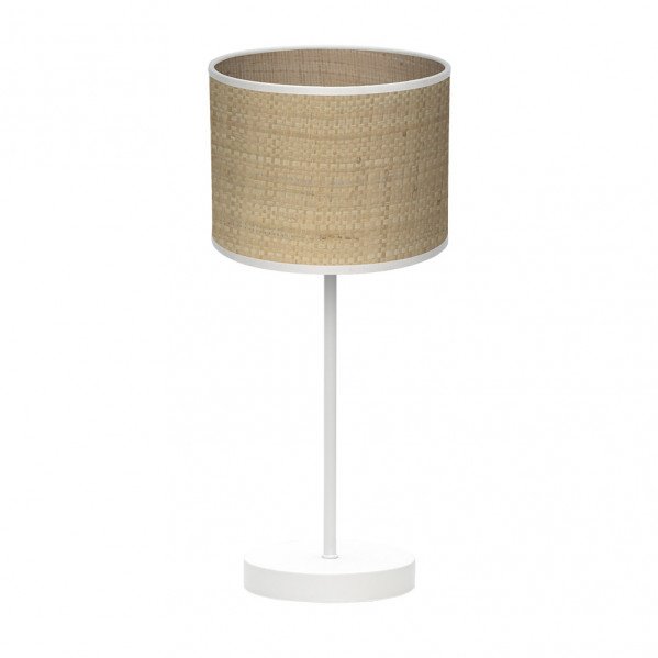 Sobremesa Jerte 1xe14 Blanco/natural 42x17x17 Cm