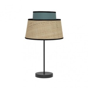 Sobremesa Jia 1xe14 Natural/turquesa 40x20x20 Cm