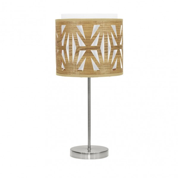Sobremesa Katerina 1xe14 Niquel/madera Clara 42x17x17 Cm