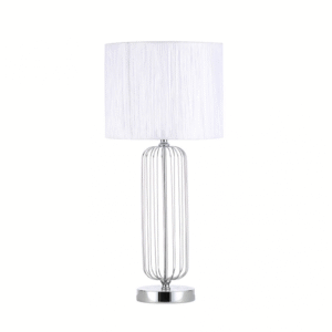 Sobremesa Mansonia 1xe27 Cromo C/pant Blanca 66x30x30 Cm