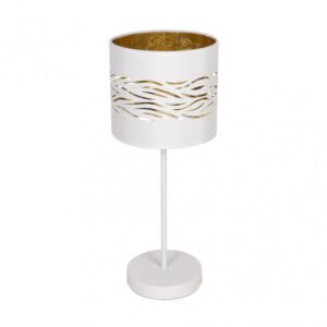Sobremesa Niebla 1xe14 Blanco/blanco-oro 43x17x17 Cm