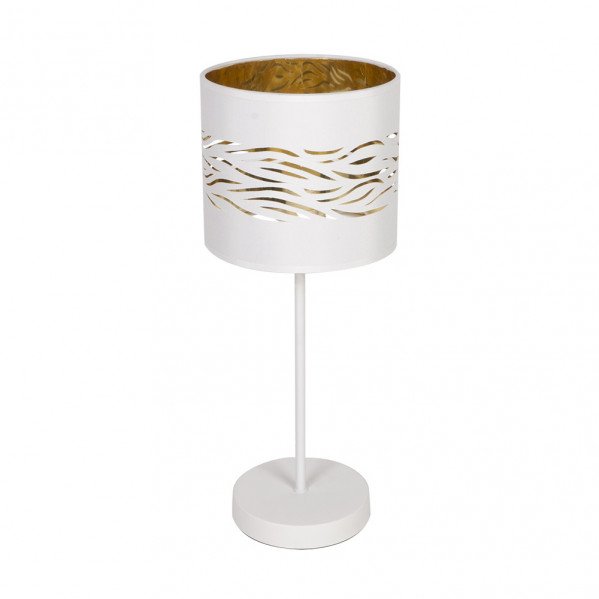 Sobremesa Niebla 1xe14 Blanco/blanco-oro 43x17x17 Cm