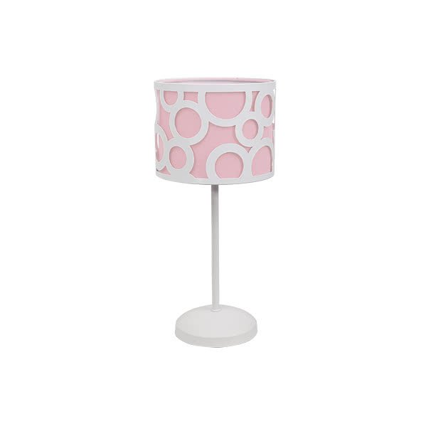 Sobremesa Orlando Rosa/blanco 1xe14 42x18x18 Cm