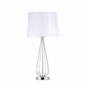 Sobremesa Robina 1xe27 Cromo C/pant Blanca 62x30x30 Cm