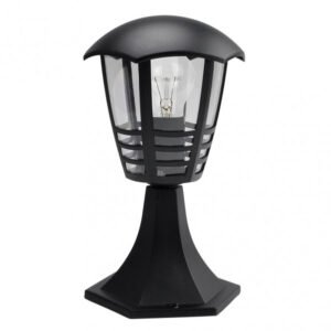 Sobremuro Exterior Aluminio Alnilan 1xe27 Negro 30x16x16 Cm Ip44