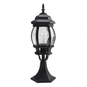 Sobremuro Exterior Aluminio Caelum 1xe27 Negro 49x16x16 Cm Ip44